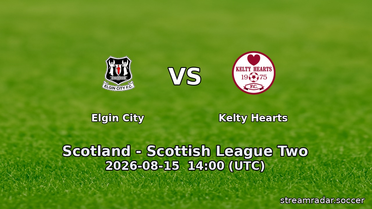 Elgin City vs Kelty Hearts