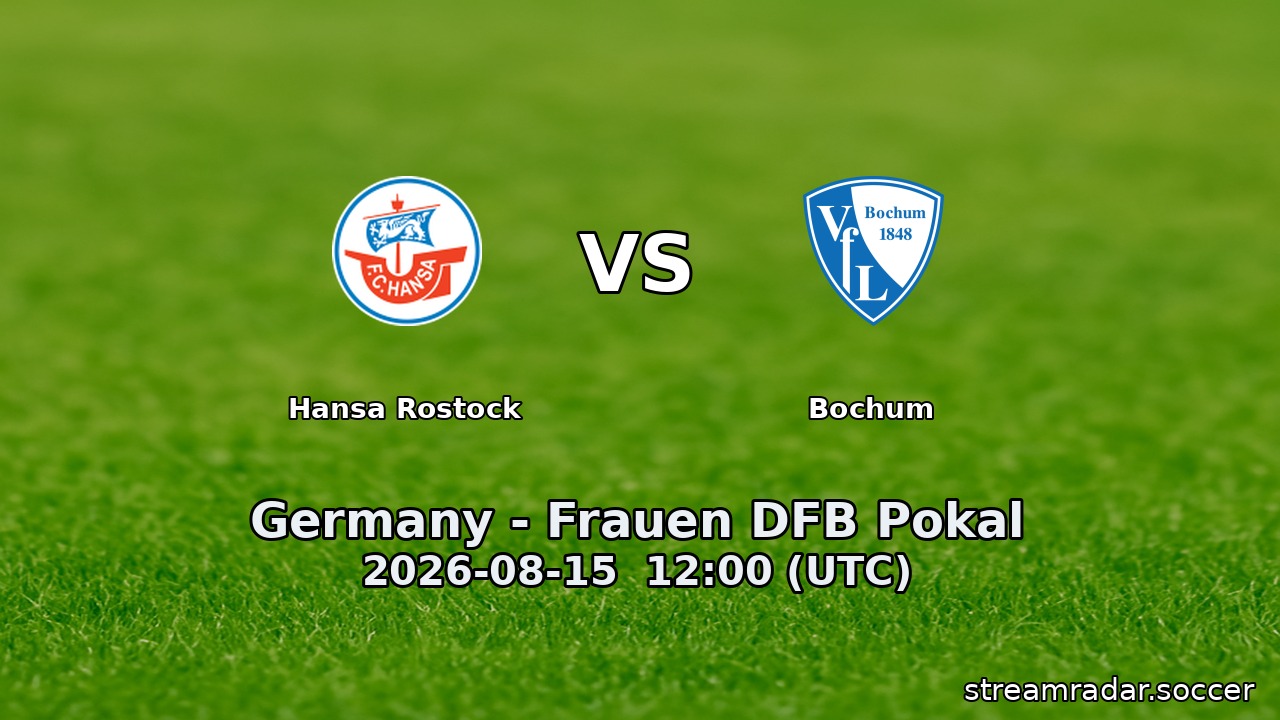 Hansa Rostock vs Bochum