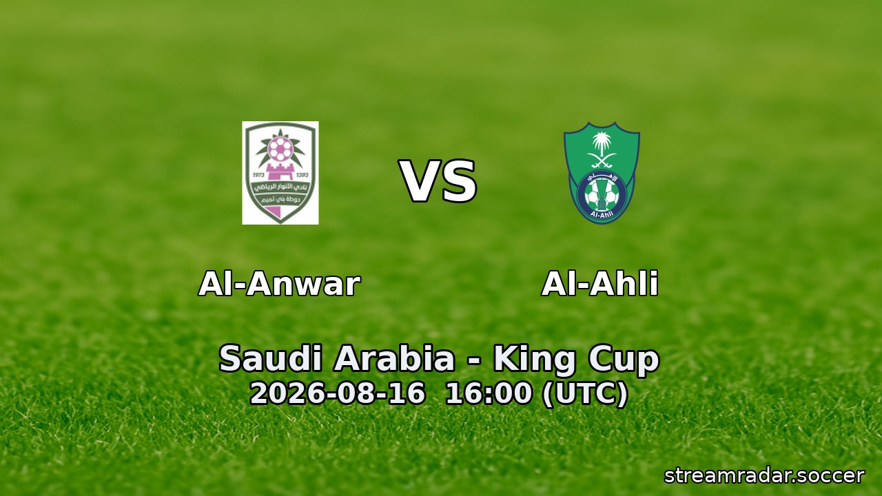 Al-Anwar vs Al-Ahli