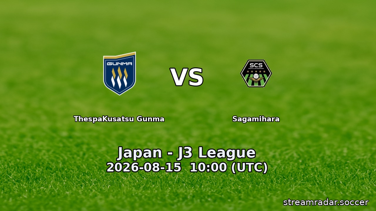 ThespaKusatsu Gunma vs Sagamihara