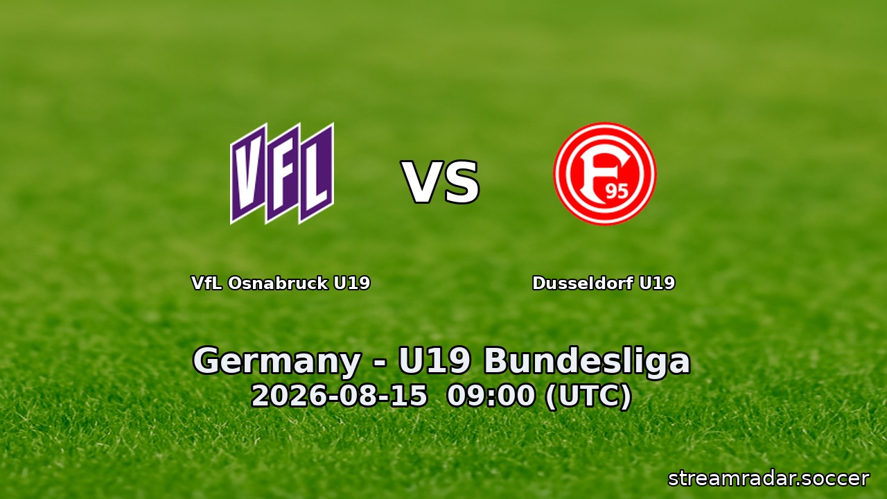VfL Osnabruck U19 vs Dusseldorf U19