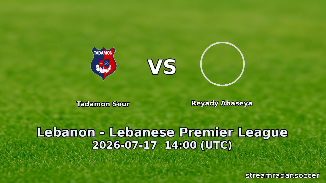 Tadamon Sour vs Reyady Abaseya