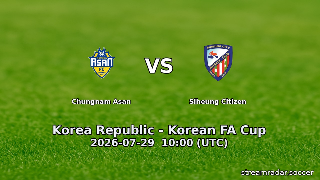 Chungnam Asan vs Siheung Citizen