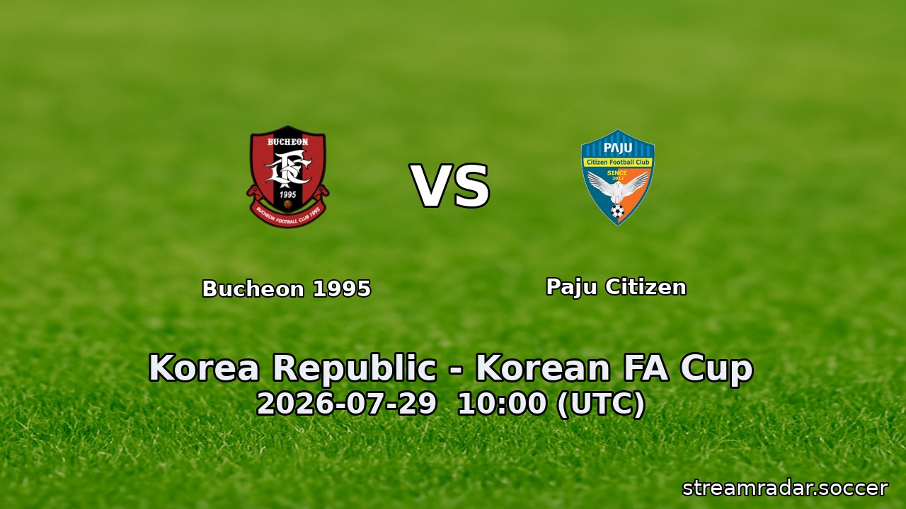 Bucheon 1995 vs Paju Citizen