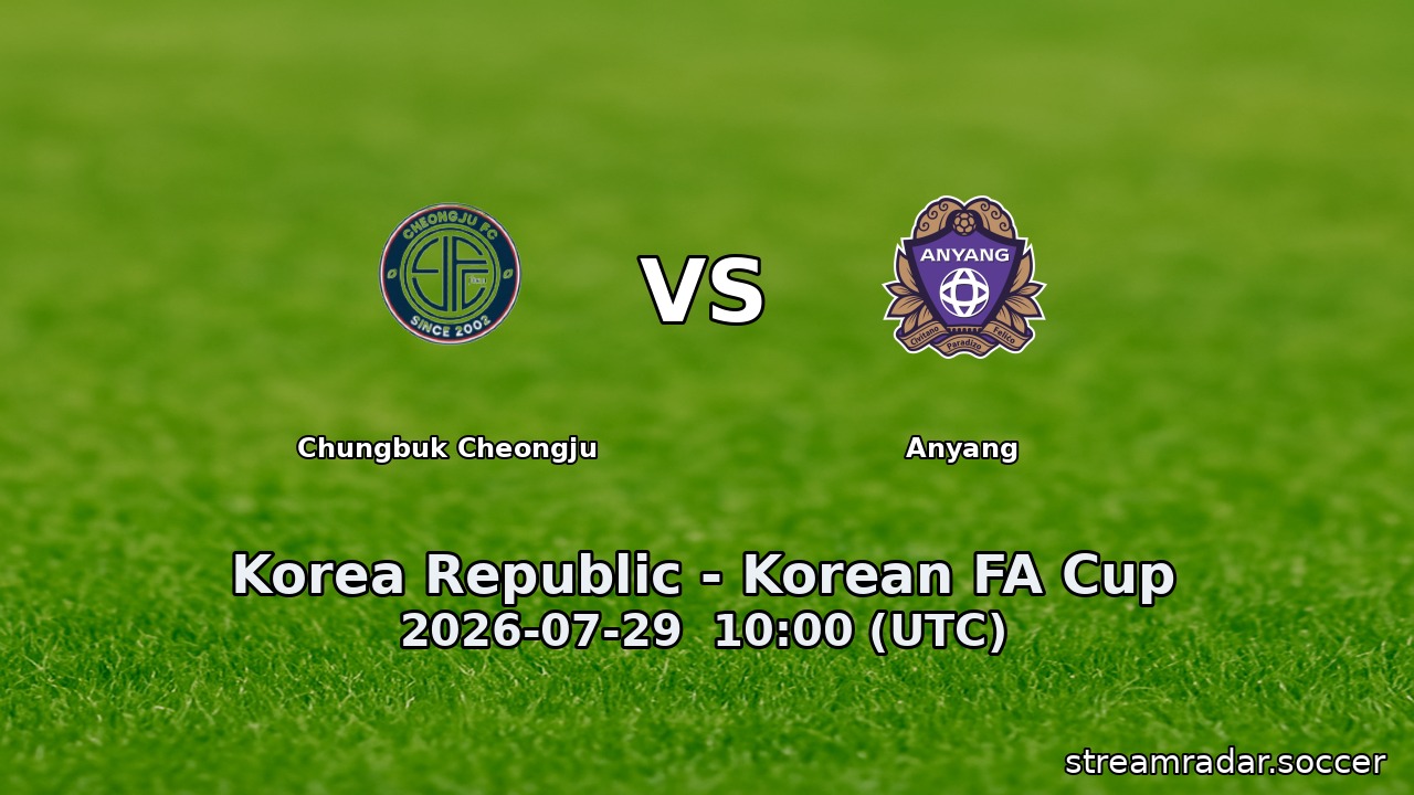 Chungbuk Cheongju vs Anyang