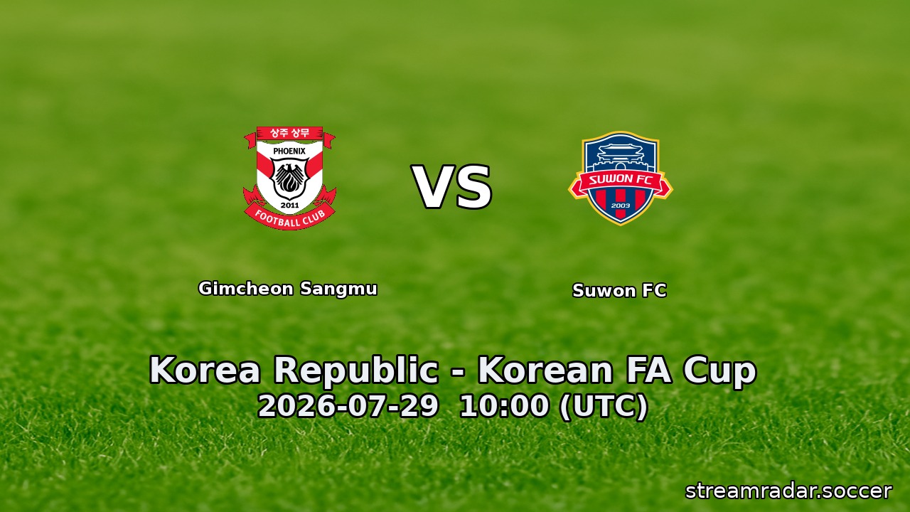 Gimcheon Sangmu vs Suwon FC