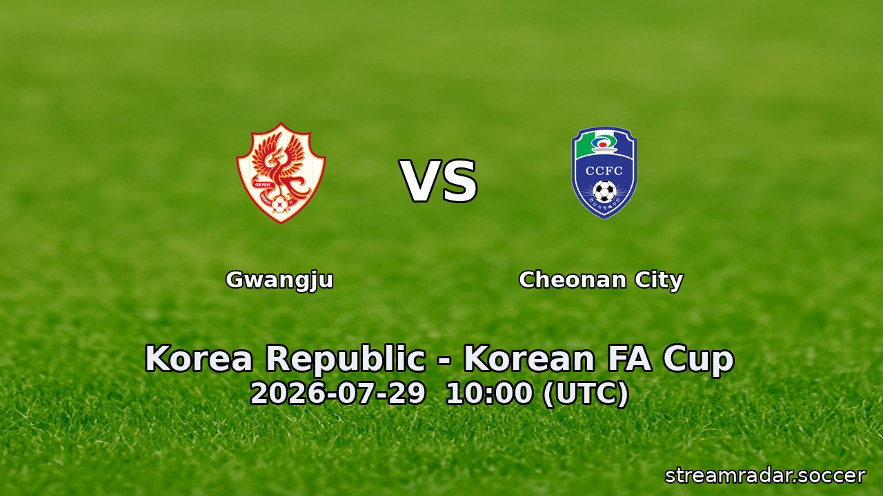 Gwangju vs Cheonan City