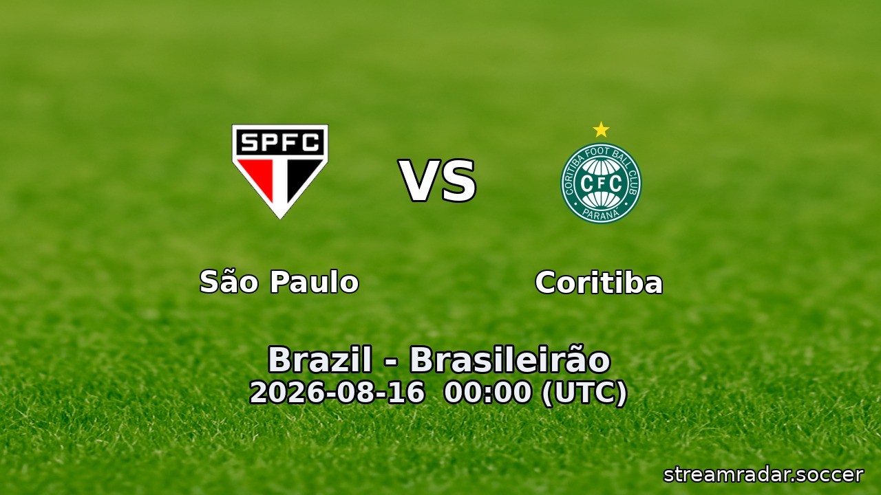 São Paulo vs Coritiba
