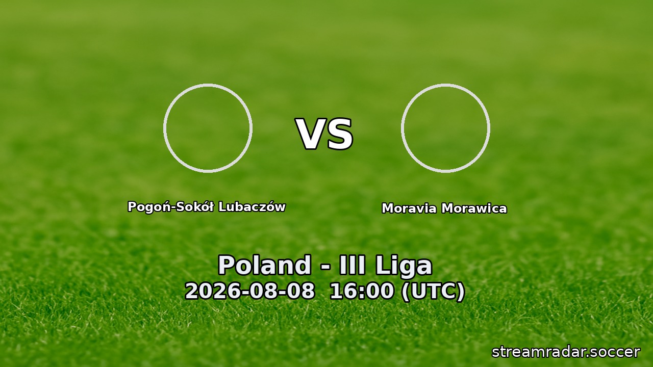 Pogoń-Sokół Lubaczów vs Moravia Morawica