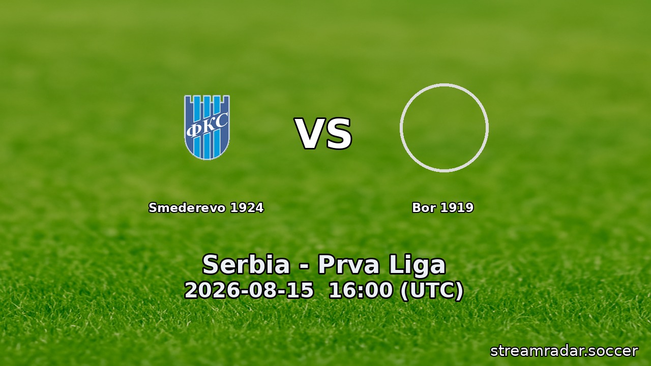 Smederevo 1924 vs Bor 1919