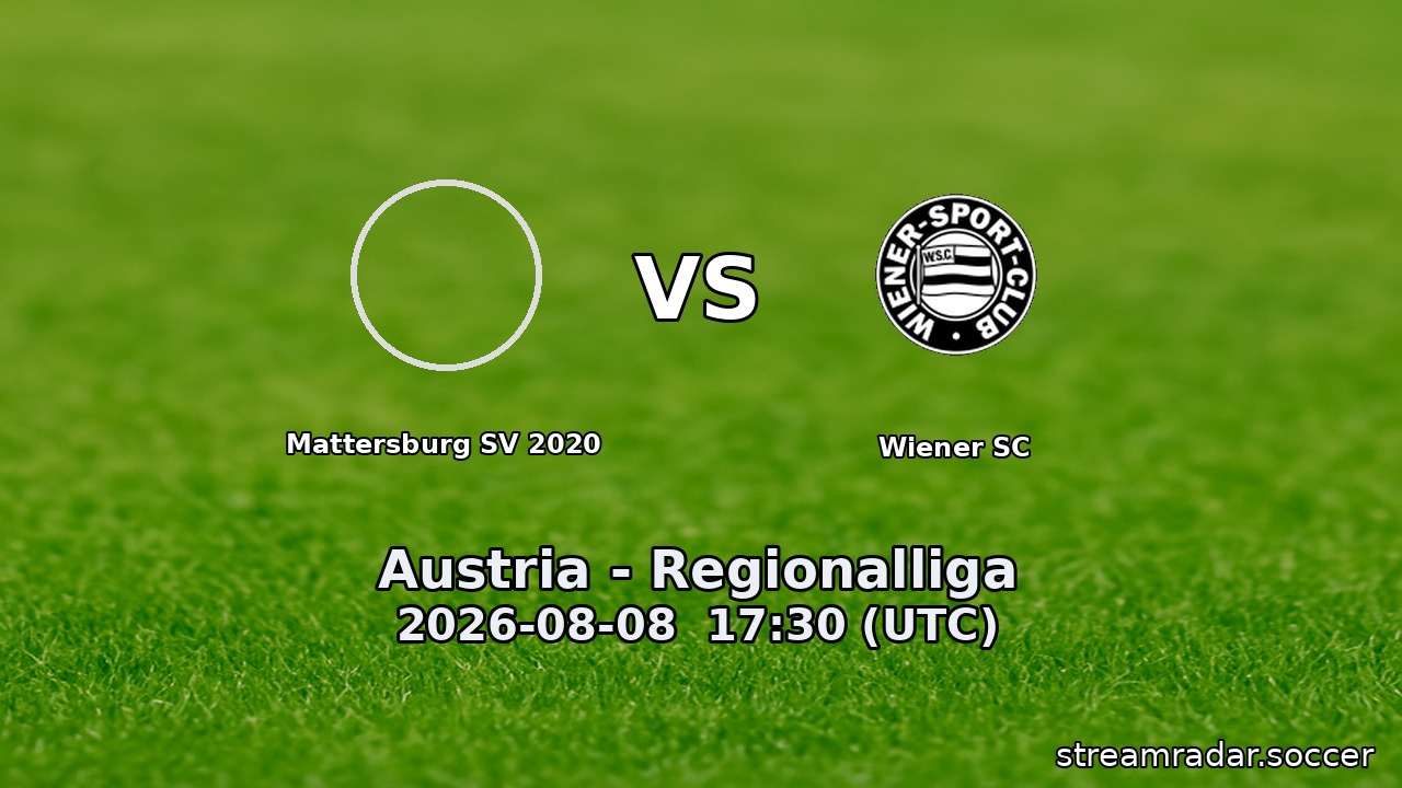Mattersburg SV 2020 vs Wiener SC